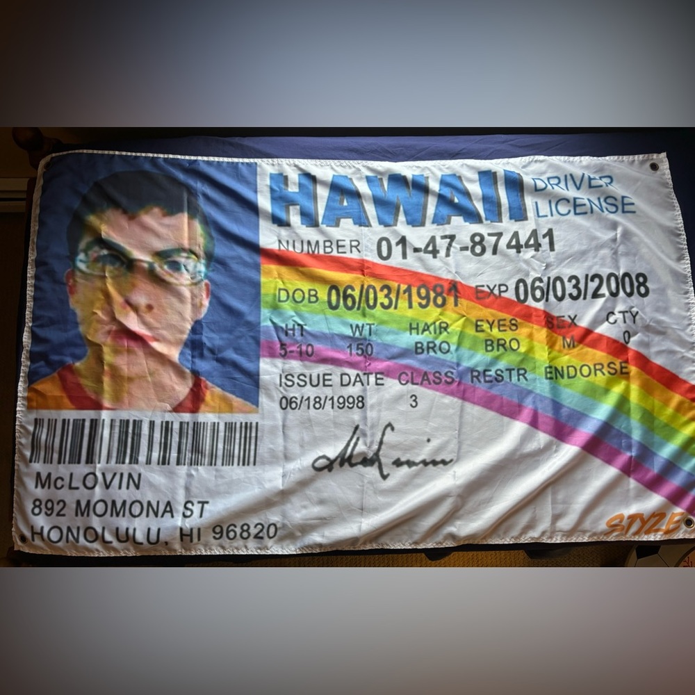 McLovin Drivers License Flag